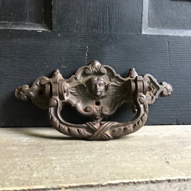 French Iron Door Knocker, Chunky, Chateau Decor, Door Mount, French Farmhouse 