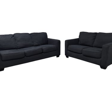 Black Modern Couch & Loveseat Set