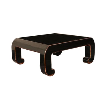 Handmade Solid Wood Rectangular Shape Black Lacquer Coffee Table cs509S 