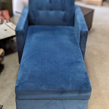 Blue Sectional/Futon with Storage