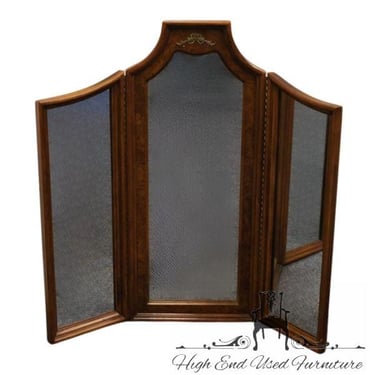 STANLEY FURNITURE Italian Neoclassical Tuscan Style 51" Tri-View Dresser Mirror 