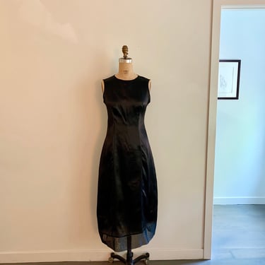 DKNY Black silk long sheath dress-size 6 
