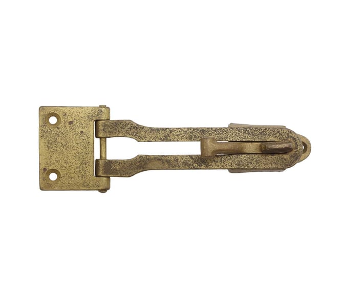 Vintage 7.75 in. Brass Plated Cast Iron Latch
