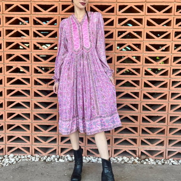 Cotton Candy 70's Indian Cotton Dress