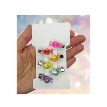 Candy Hair Clip Set Cute Kawaii Pastel Glitter Candies Barrettes 