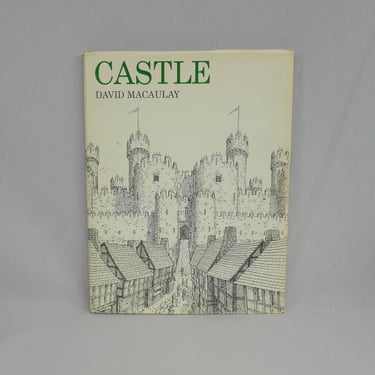 Castle (1977) by David Macaulay - First Edition and Printing - Hardcover w/ Dust Jacket - Vintage 1970s Children's Book 