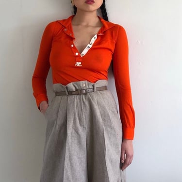 90s wool trouser shorts / vintage beige oatmeal wool flannel high waisted pleated baggy trousers shorts | 31 Waist 