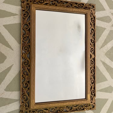 Hollywood Regency Syrocco Gold Tone Mirror, 2502, Mid Century Modern Wall Mirror 