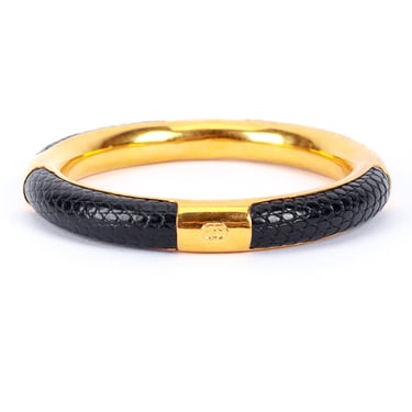 Black Lizard Skin Bangle