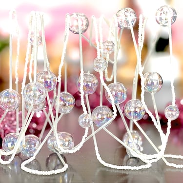 Christmas Garland Luster Glass Bobble Bead Antique Venetian Seed Beads Frost Tube Garland - Specialty Garland Decoration Holiday Christmas 