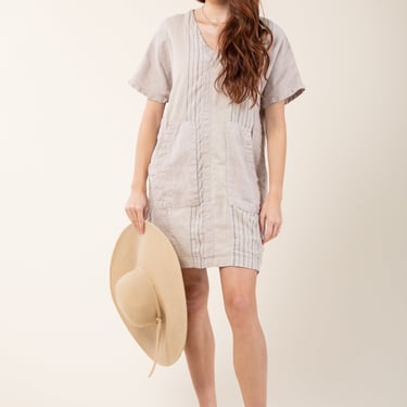 Re-Structured Dress in Light Gray