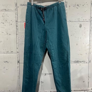 M Gramicci g series belted pants Womens Medium blue green teal rocking climbing hiking outdoors granola 