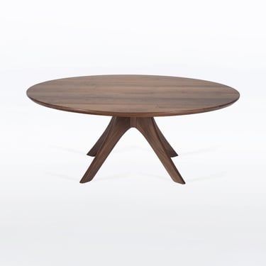 Oval Coffee Table In Solid Walnut "Kapok" 