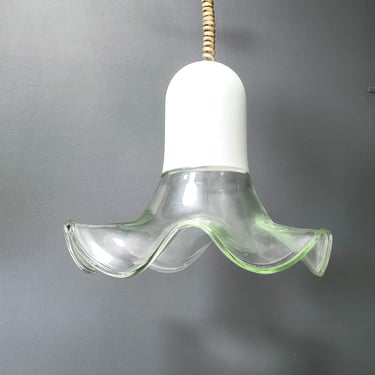 Murano pendant light by Roberto Pamio & Renato Toso, 1970s for Leucos - italian pendant light - murano glass chandelier 