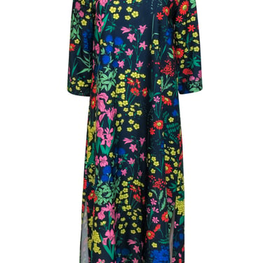Tuckernuck - Navy &amp; Multicolor Floral Print Maxi Dress Sz S