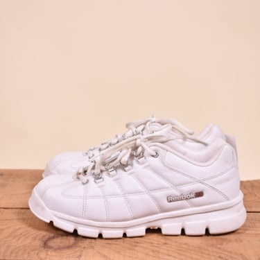 White Chunky Sneakers By Reebok, 8