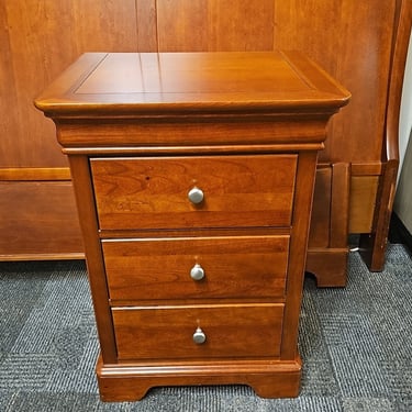 Stanley 3-Drawer Cherry Nightstand