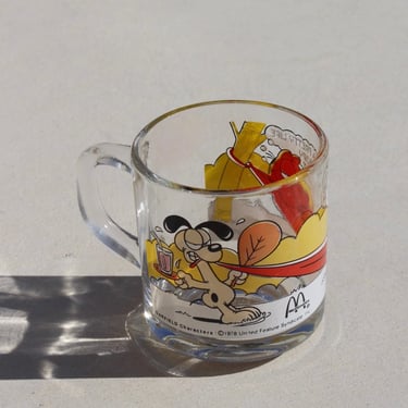 Vintage Garfield Printed Glass Mug