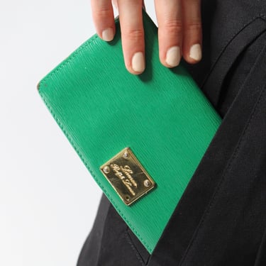 Ralph Lauren Green Textured Wallet