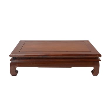10.25" Oriental Brown Wood Rectangular Table Top Stand Riser ws2890AE 