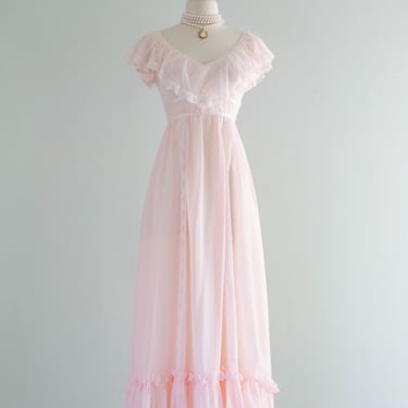 Ethereal 1970's Blushing Pink Gunne Sax Dress / XS