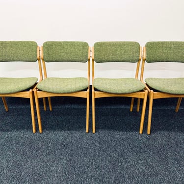 Set of 4 Danish Mid-Century Modern Oak Dining Chairs by Erik Buch for O.D. Mobler | 1960s 