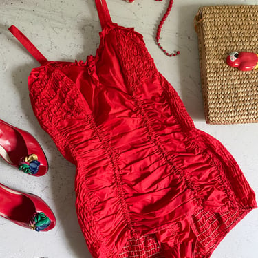 Red Hot 1950’s Swimsuit by Jantzen / Sz M/L