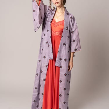 1950’s Lavender Meissen Silk Kimono