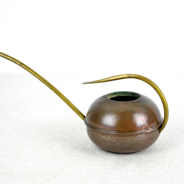 Watering can brass copper mid century vintage design 50s 60s rockabilly modern cactus pot watering flowers art cacti 