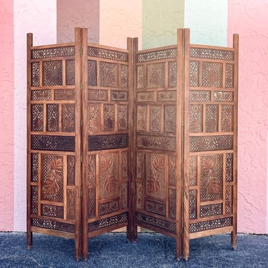 Moroccan Chic Four Panel Screen