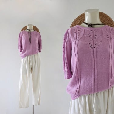 orchid knit top - m 