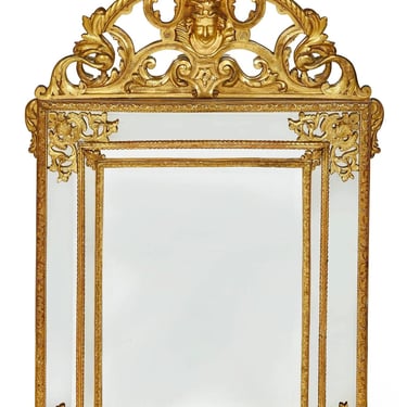 19th Century English Regency Style Carved Giltwood Mirror