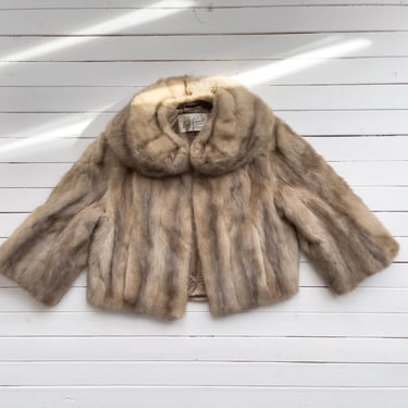 dawn mink jacket 50s 60s vintage cropped mink fur coat 