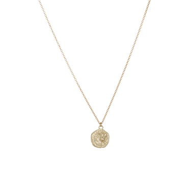 Helios and Rose Coin Pendant Necklace