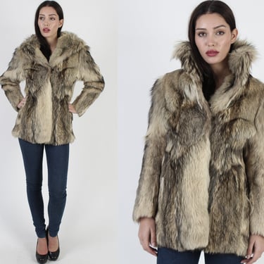 70s Real Goat Fur Jacket, Vintage 1970s Shaggy Tibetan Nanny Coat, Winter Unisex Apres Ski Bomber Yeti Jacket 