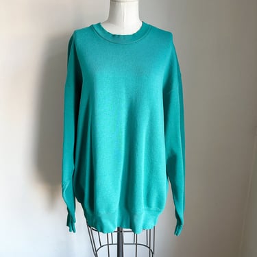 Vintage 1990s Teal Sweatshirt / XL 