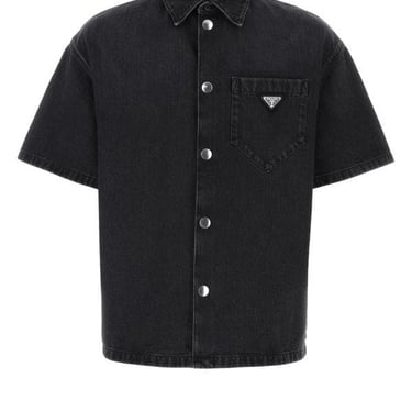 Prada Man Black Denim Shirt