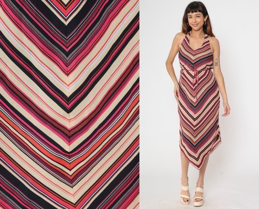 Kerry Striped Ruffle Dress