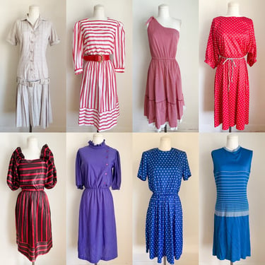 WHOLESALE deal // Vintage lot of 8 dresses - size S/M 