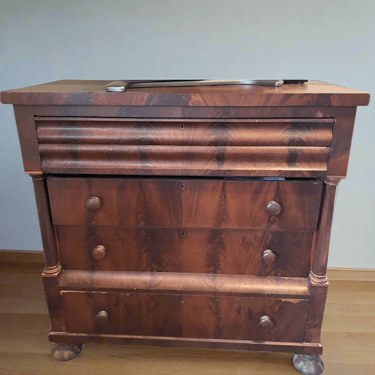 Empire Style Mahogany Wood Bureau Chest Dresser SH265-35