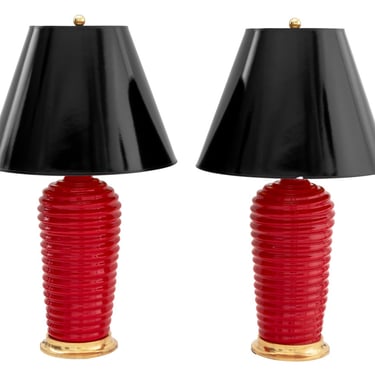 Pair of Christopher Spitzmiller "Spiral" Table Lamps