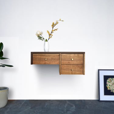 Walnut and Cherry Console  - Floating -In Stock! 