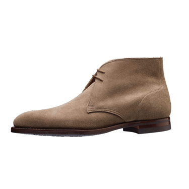 CROCKETT AND JONES SULGRAVE KHAKI SUEDE CITY RUBBER SOLE