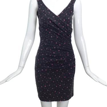 BETSEY JOHNSON-1980s floral Knit Wiggle Dress, Size-Small