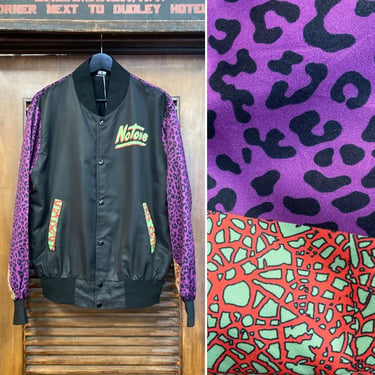 Vintage 1990’s Animal Print Bomber Color Block Hip Hop Streetwear Jacket, 90’s Era Style, 90’s Jacket, 90’s Animal Print, Vintage Clothing 