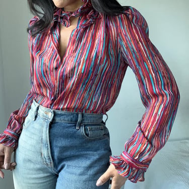 vintage sheer 70s blouse 