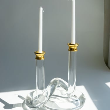 Vintage Lucite Knot Candleholder