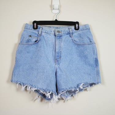 Vintage 1990s High Waist Denim Shorts, Size 33 Waist 