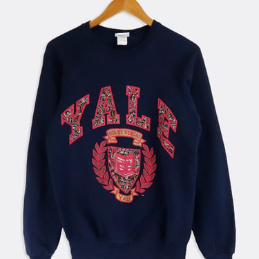 Vintage Yale Lux ET Veritas Vinyl Sweatshirt Sz M