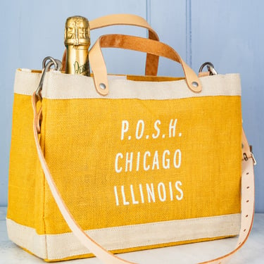 Apolis P.O.S.H. Market Tote with Shoulder Strap in Goldenrod